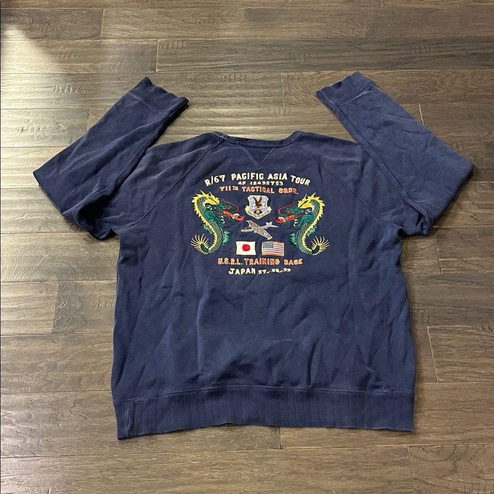 Polo Ralph Lauren 711th Tactical Sqdn Training Base Japan USA Sweatshirt Men XXL
